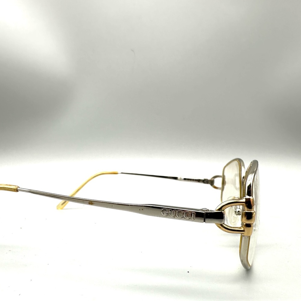 Gucci Vintage Eyeglasses 2279 Silver Gold Metal Frame Oversized 54-16-135 Italy - Picture 3 of 5